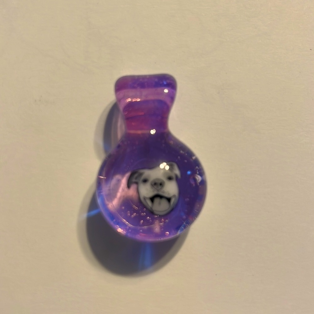 Handmade Glass Pitbull Pendant